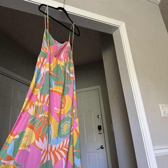 Show Me Your Mumu  Julia Maxi Dress in Tropical Fruit Womens S Front Slit Fruit - Picture 8 of 11